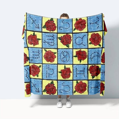 Dekorative Florale Druck Fleece Wurfdecke