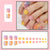 Fußnagelkunstset mit buntem Farbverlauf und eleganten Designs Brehn