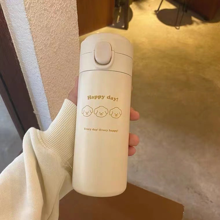 Damen Isoliertrinkflasche mit niedlichem Bärenmotiv Brehn