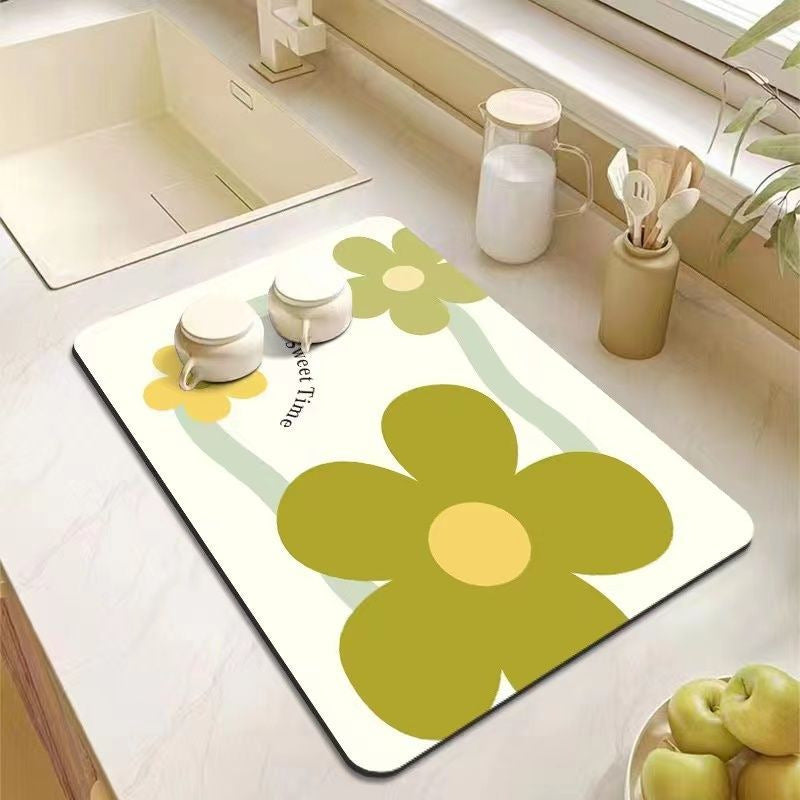 Dekorative florale Küchenmatte