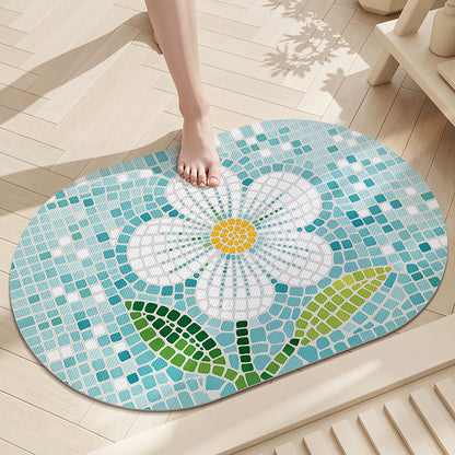 Frauen Floral Rutschfeste Badematte Brehn