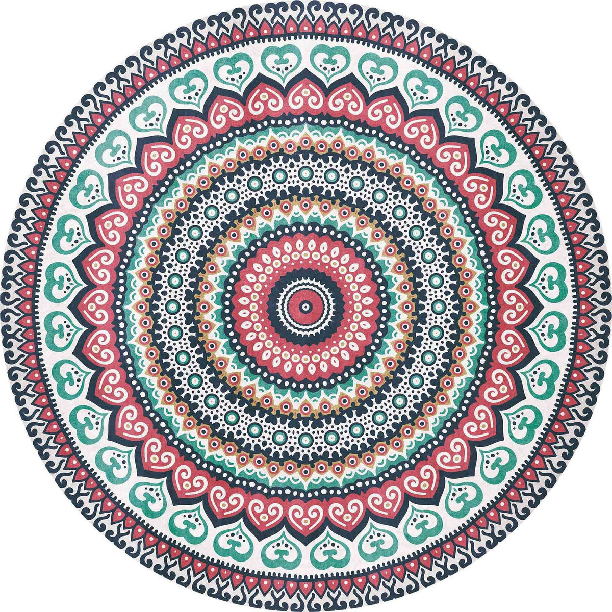 Runder geometrisches Muster Bereichsteppich