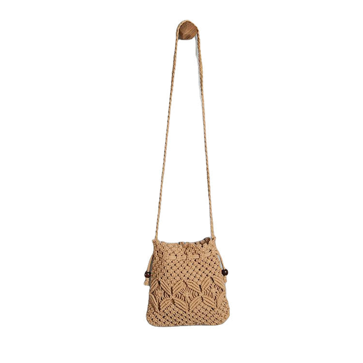 Makramee Tasche mit Verstellbarem Schulterriemen Brehn
