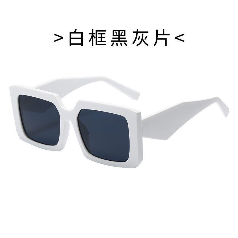 Damen Geometrische Sonnenbrille mit breitem Rahmen Brehn
