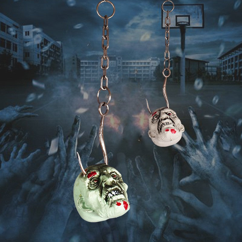 Realistische Hängende Zombie Kopf Dekoration Brehn
