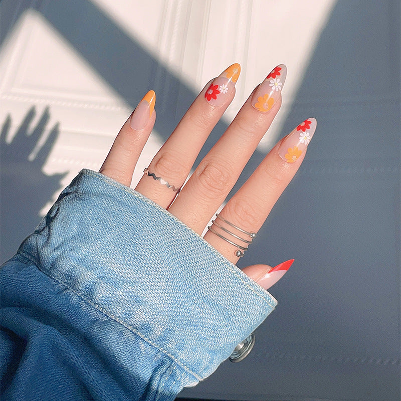Blumenmuster Press-On Nagelset Brehn
