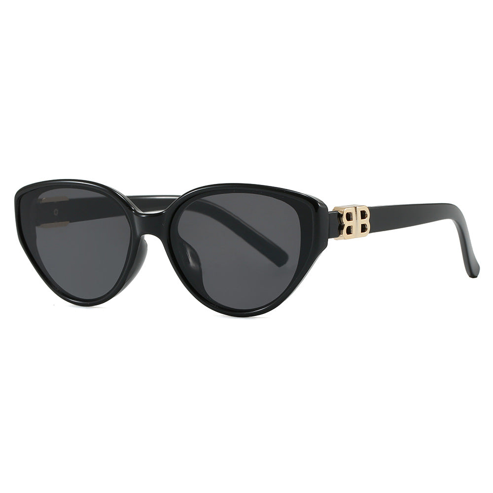 Damen modische Cat-Eye Sonnenbrille mit elegantem Metallrahmen und UV-Schutz Brehn