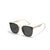 Damen modische quadratische Sonnenbrille mit hochwertigem transparentem Rahmen Brehn