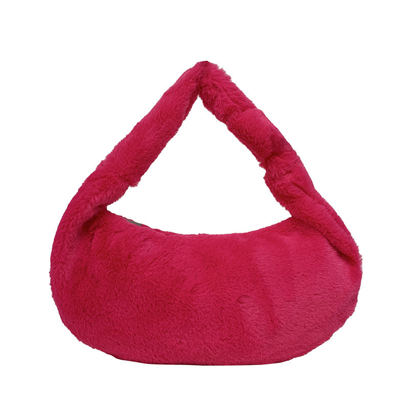 Weiche Plüsch Alltags-Handtasche