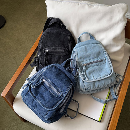 Stylische Denim Mini-Rucksack Brehn