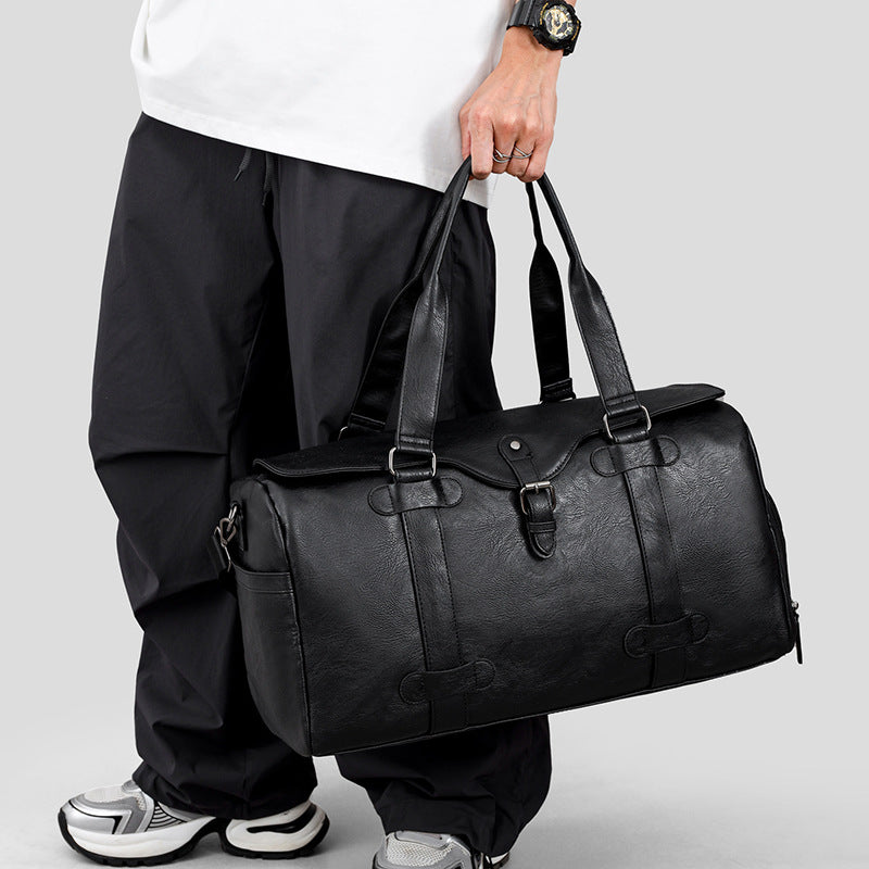 Elegante Echtleder-Duffel-Tasche Mit Vielseitigen Tragemöglichkeiten Brehn