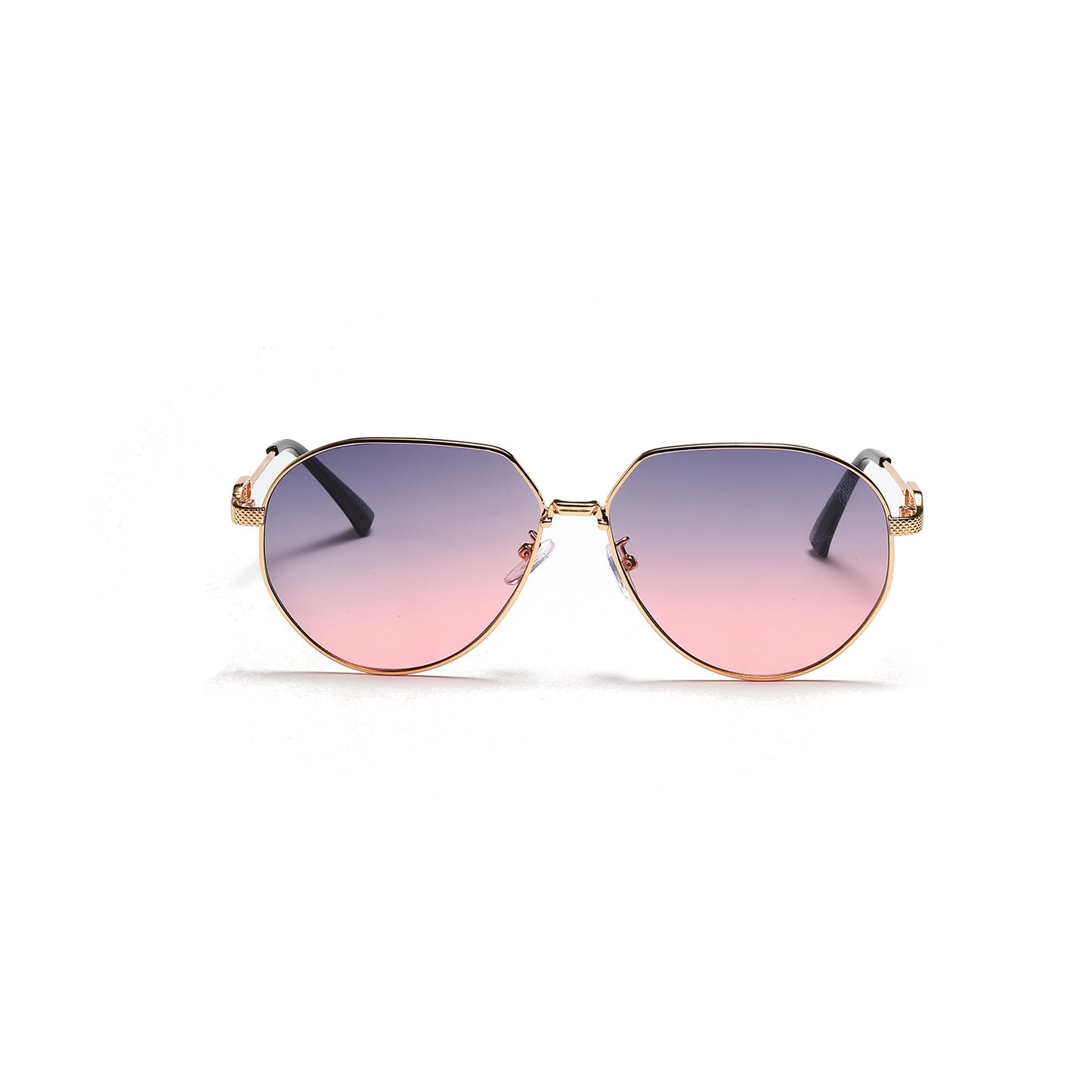 Damen stilvolle ovale Sonnenbrille mit modischem Metallrahmen Brehn
