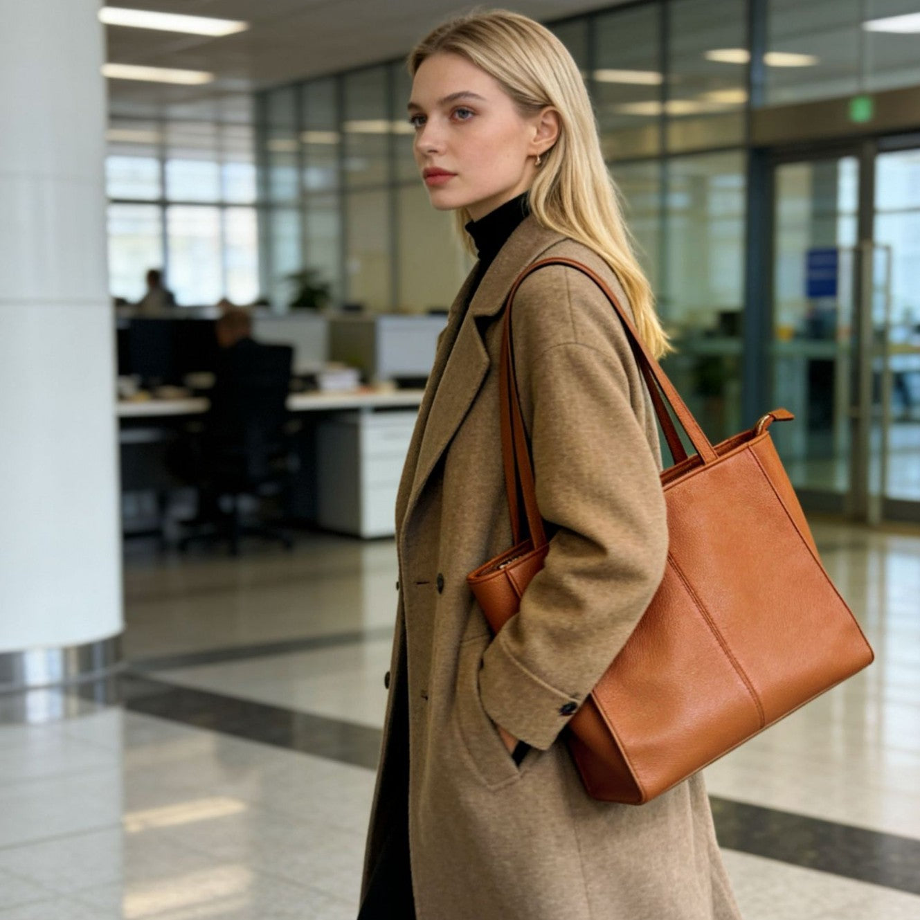 Elegante und Geräumige Ledertasche Brehn
