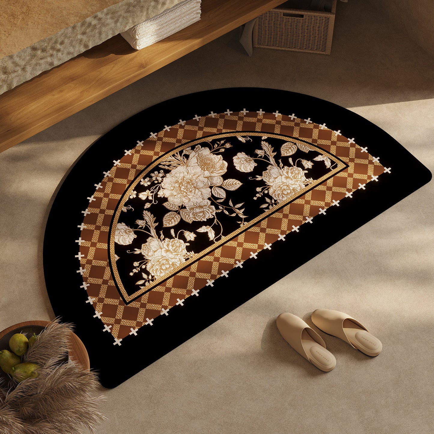 Schick geometrisches Design Badteppich Brehn