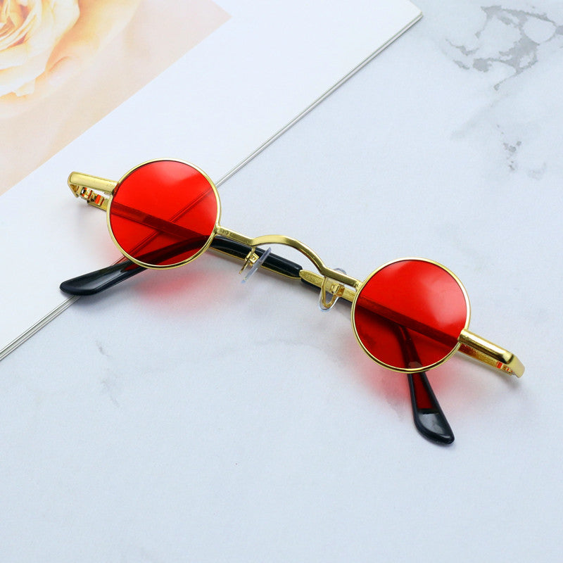 Retro-inspirierte runde Metallrahmen-Sonnenbrille Brehn