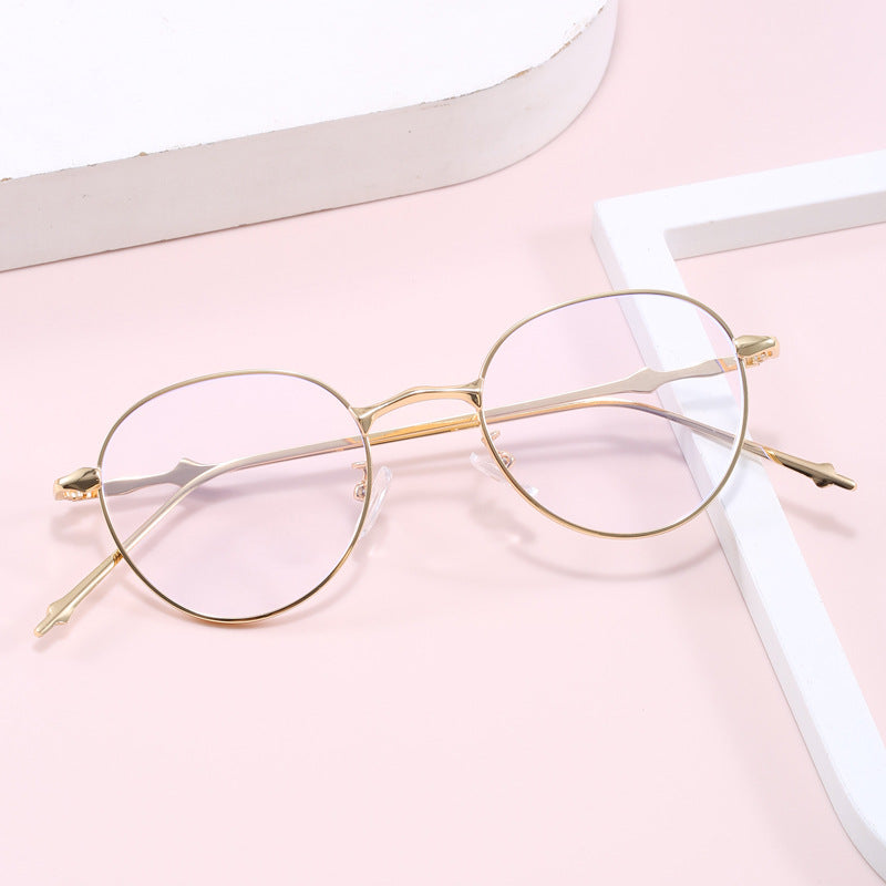 Damen elegante runde Sonnenbrille mit modischem Metallrahmen Brehn