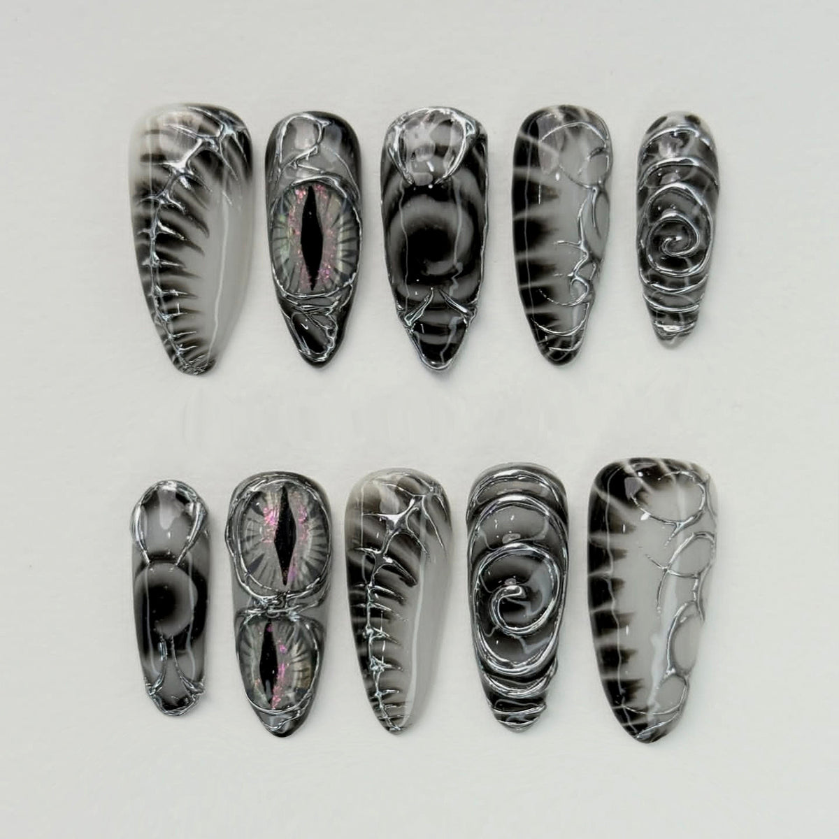 Gothic Fantasy Press-On Nagelkunst Set