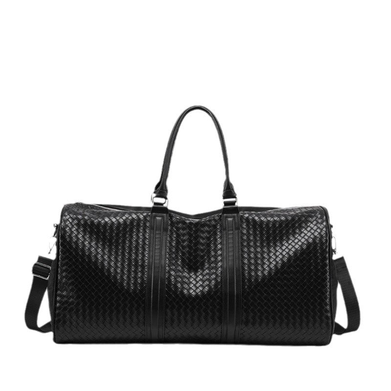 Premium gewebte Leder Wochenend-Duffel-Tasche Brehn