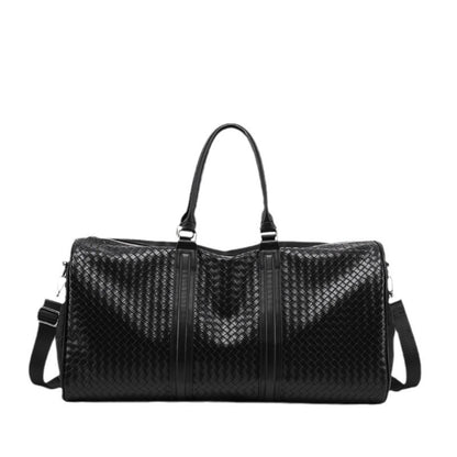 Premium gewebte Leder Wochenend-Duffel-Tasche Brehn