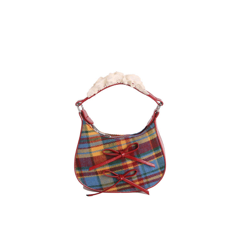 WoStylish Karo-Muster Handtasche Brehn