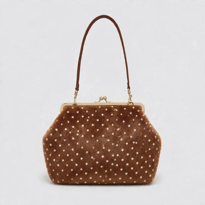 Polka Dot Fell Handtasche