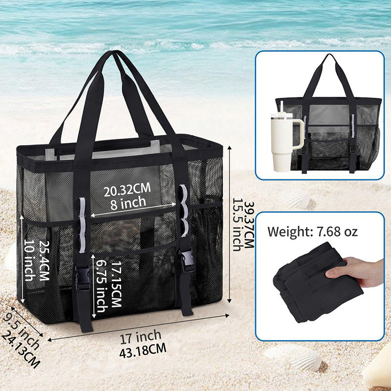 Multifunktionale Strandtasche mit Netzdesign Brehn