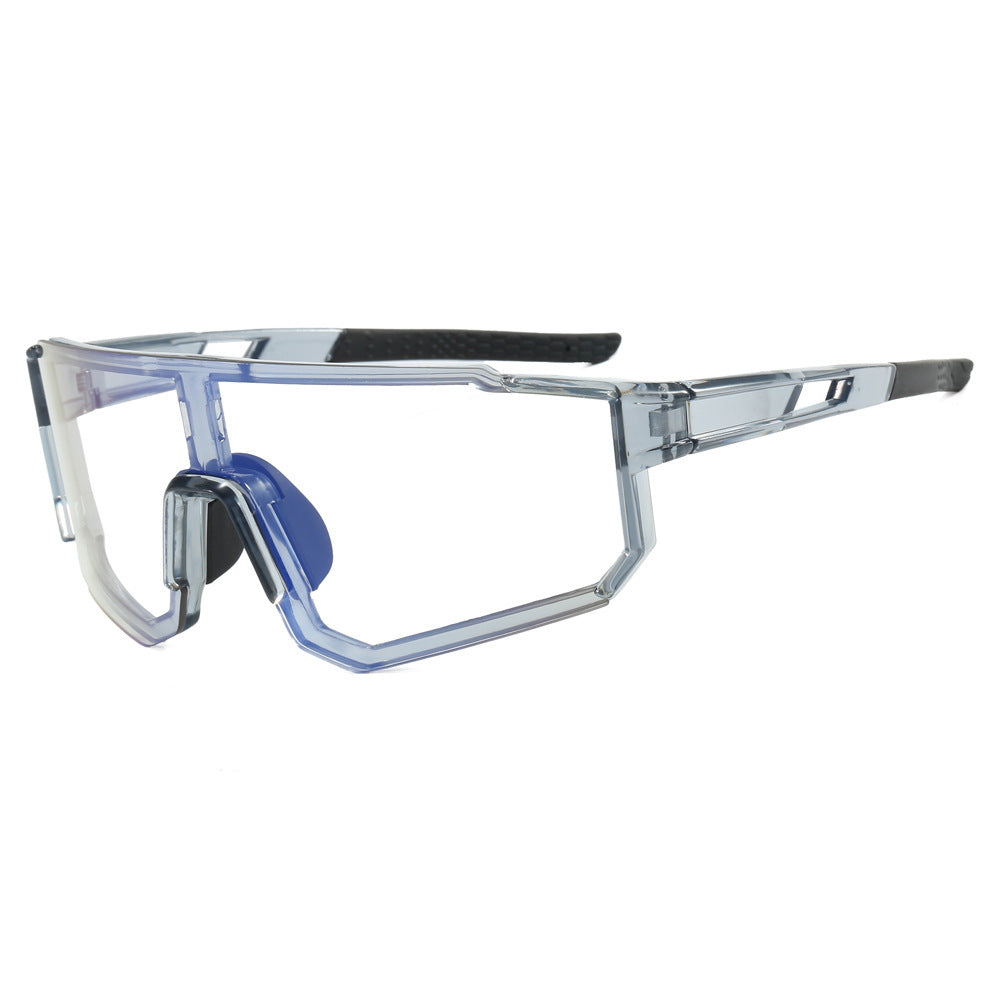 Damen sportliche Sonnenbrille im futuristischen Design mit breitem Sichtfeld Brehn