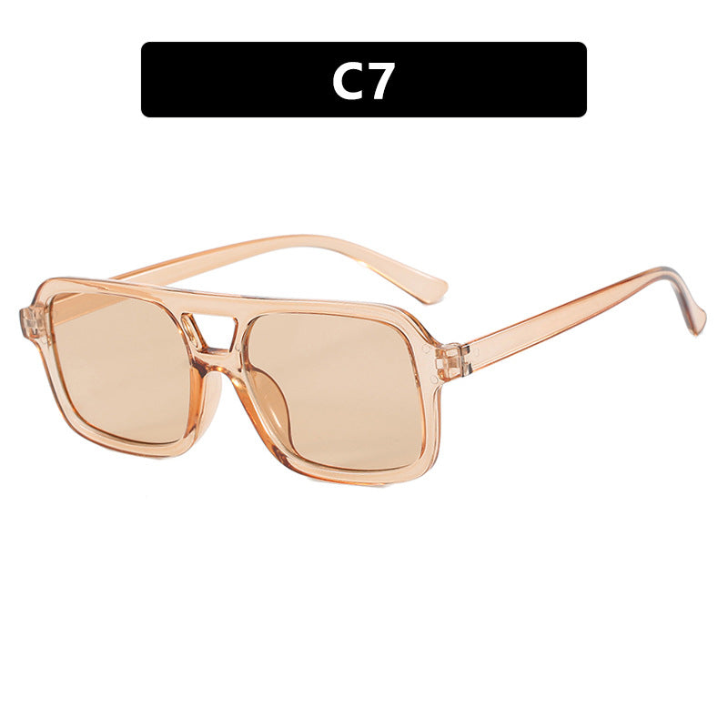 Damen modische quadratische Sonnenbrille aus transparentem Kunststoff Brehn