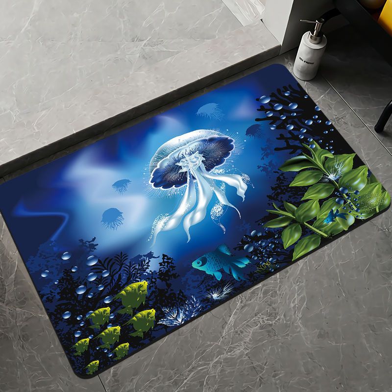 Elegante Blumenmuster Badezimmermatte Brehn