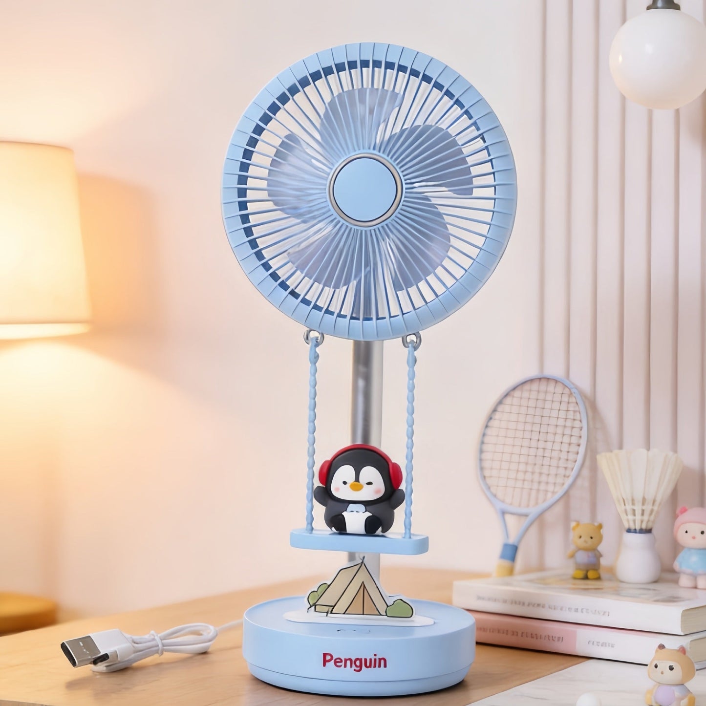 Tragbarer USB Schreibtischventilator für Damen mit süßem Design Brehn