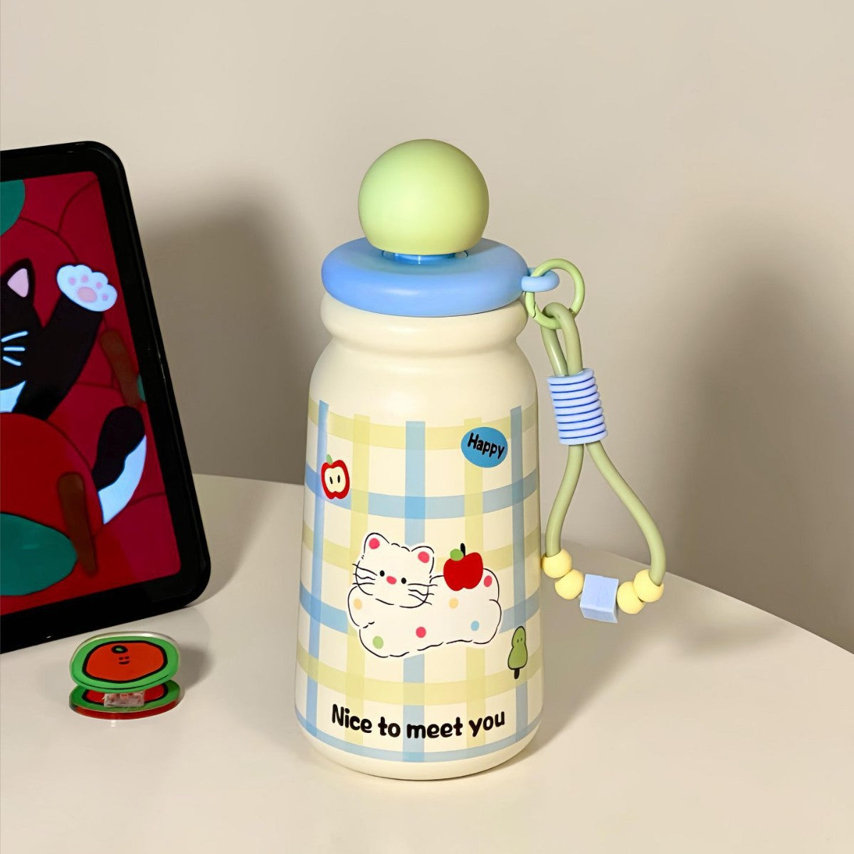Damen Isoliertrinkflasche mit verspieltem Hundemotiv Brehn