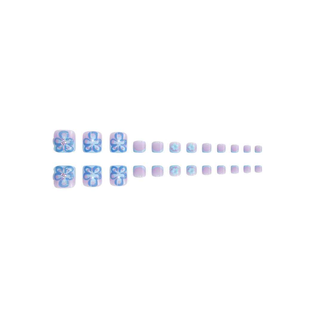 Floral 3D Press-On Nail Art Extensions Brehn