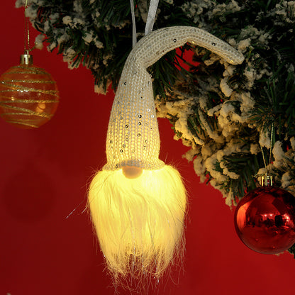 Niedliche LED Weihnachtsmann-Hängedekoration Brehn
