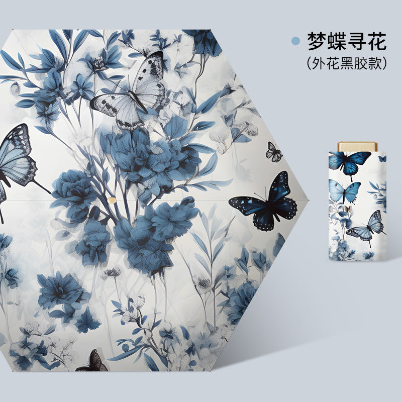 Damen eleganter Regenschirm mit floralen Design Brehn