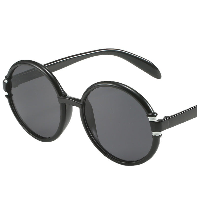 Damen runde Sonnenbrille im trendigen Leopardenmuster mit UV-Schutz Brehn