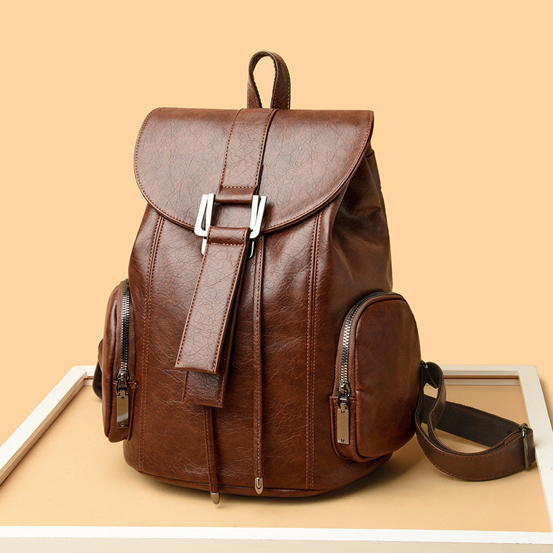 Retro-Chic Vegan Leder Rucksack Brehn