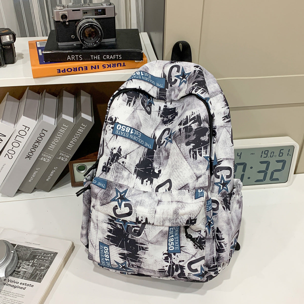 Stylischer Grafik-Rucksack Brehn