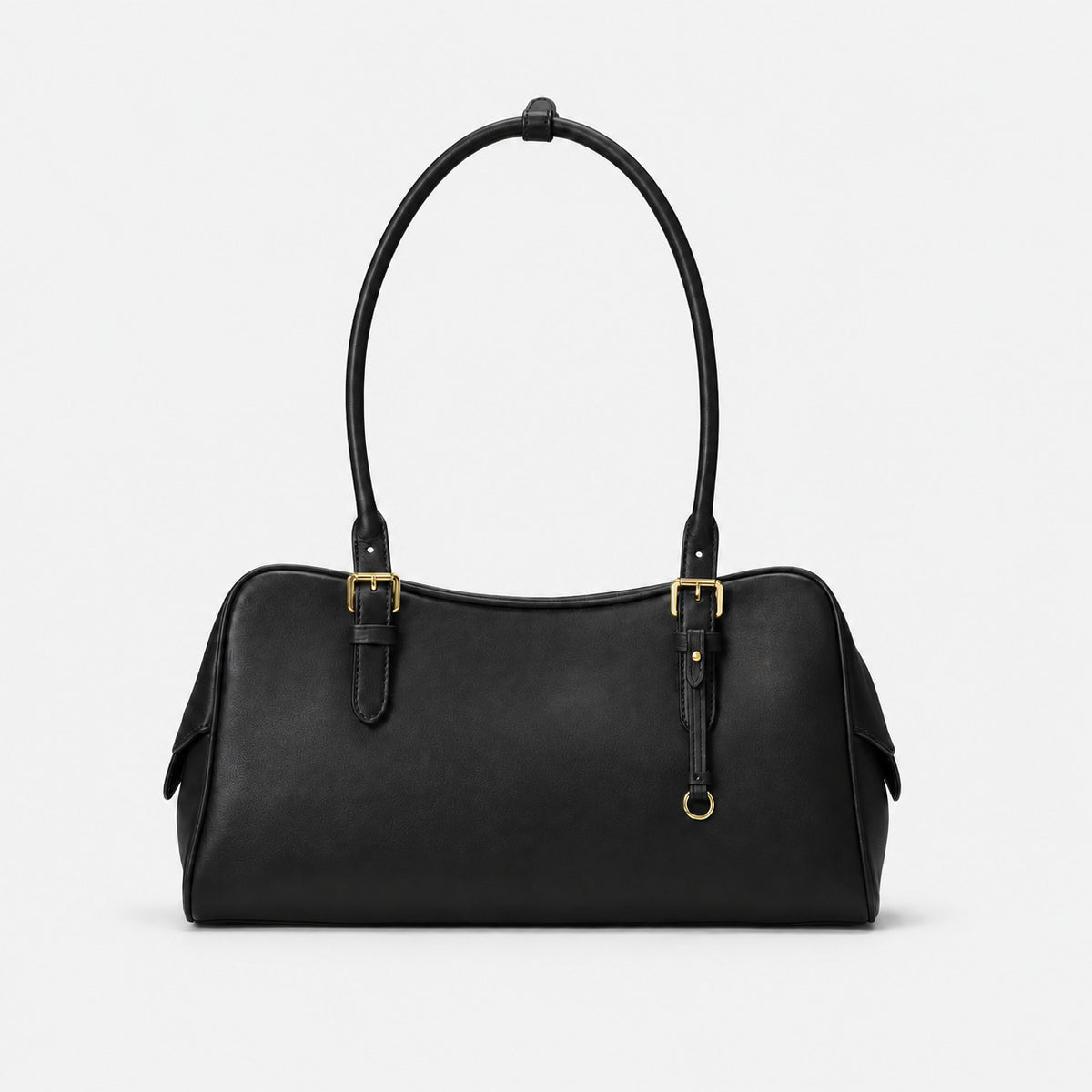 Klassische Strukturierte Lederhandtasche