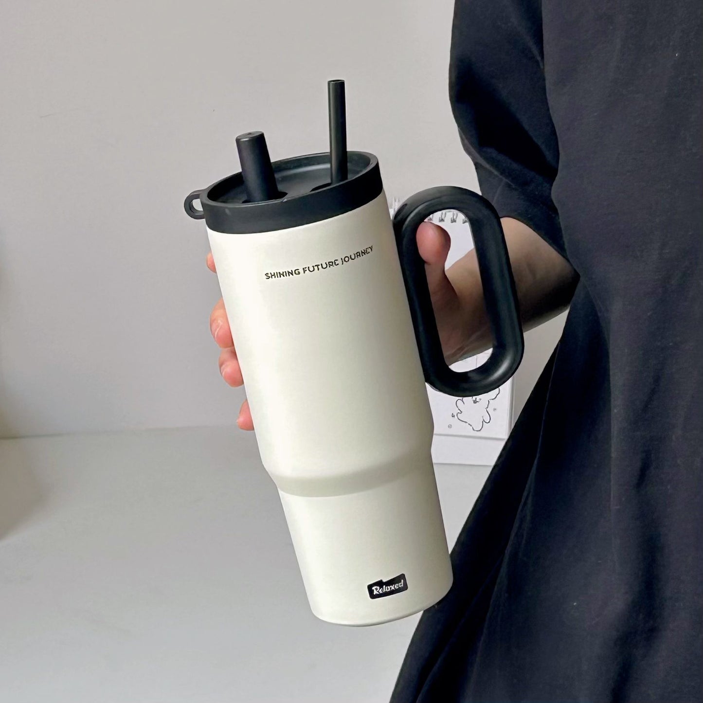 Damen Thermobecher mit praktischem Doppeltrinksystem Brehn