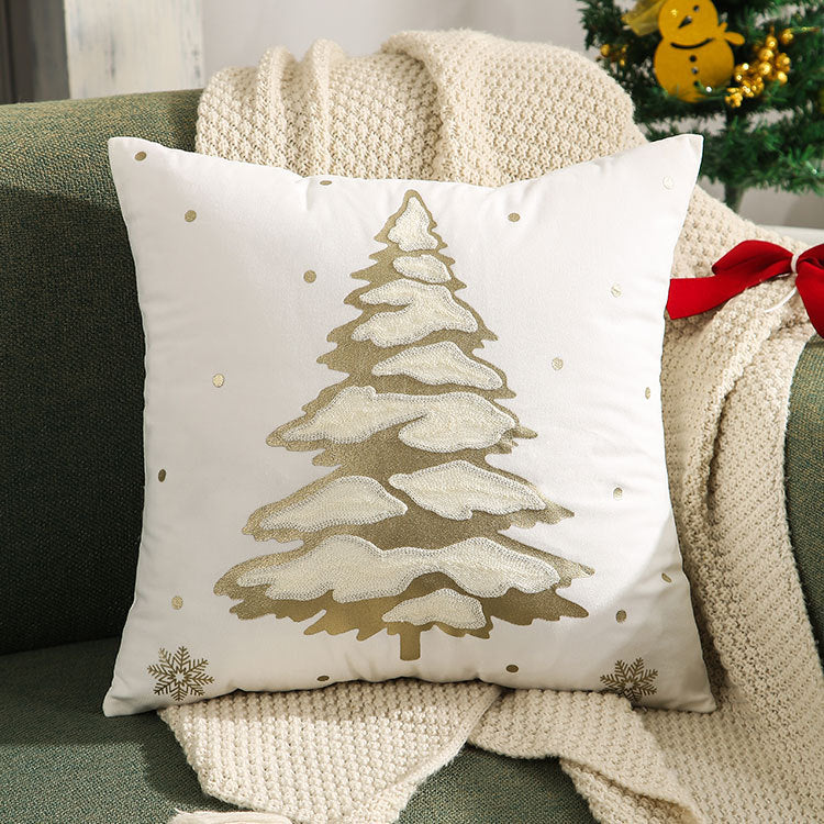 Dekoratives Weihnachts-Wurfkissen mit Hirschsilhouette