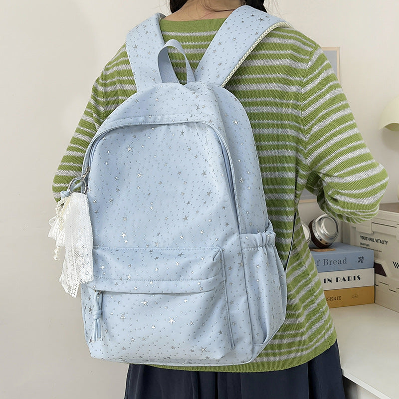 Eleganter Rucksack mit Glitzernden Sternen und Praktischen Fächern Brehn