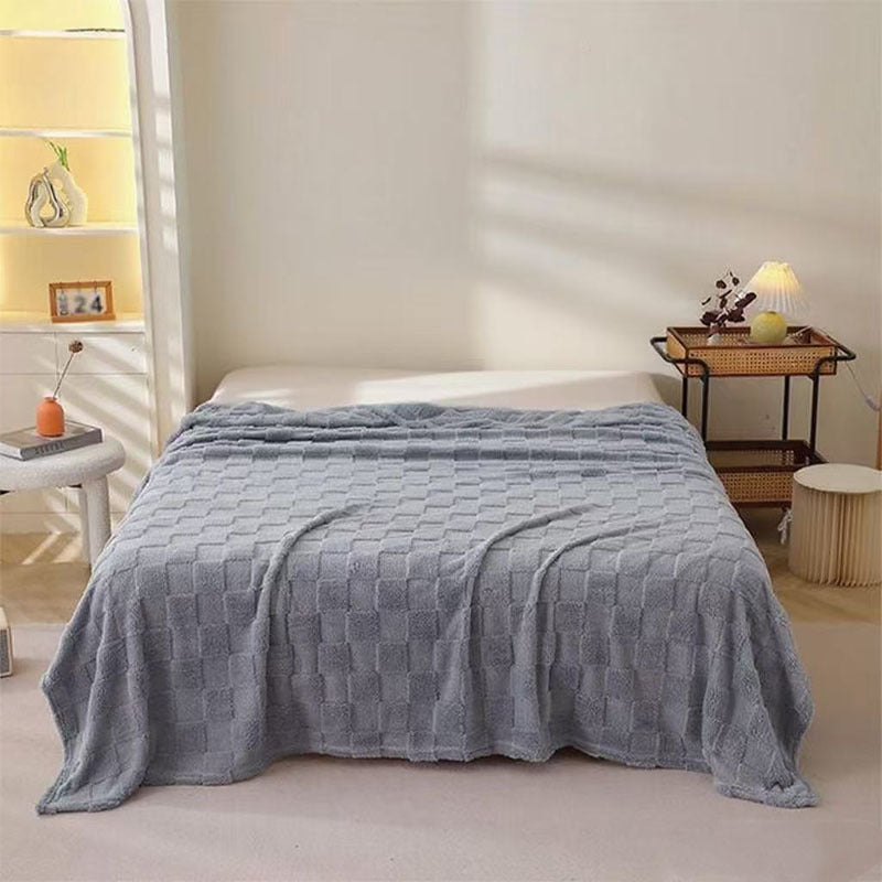 Damen Plüsch Tagesdecke mit strukturiertem Design Brehn