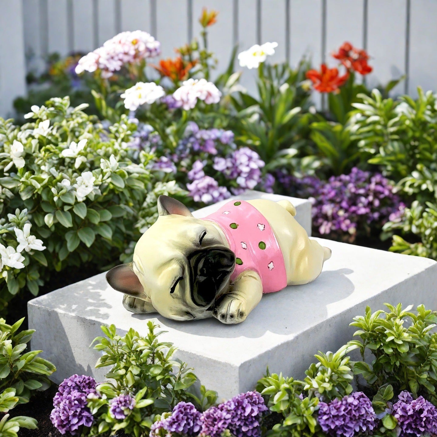 Dekorative Schlafende Bulldogge Figur Brehn