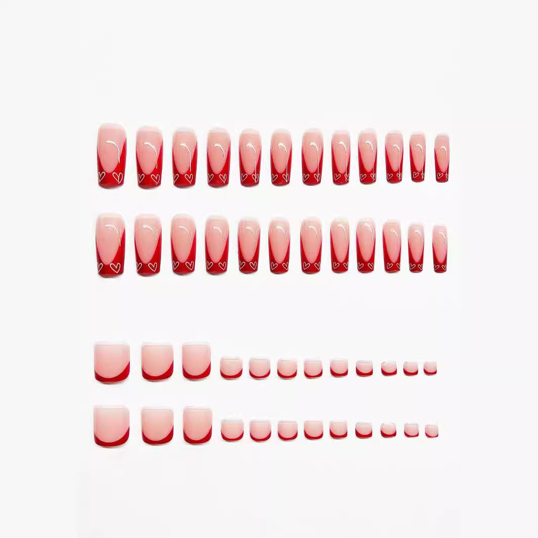 Kreative French Tip Nagelkunst Verlängerungen Brehn