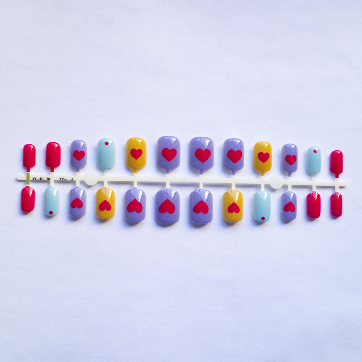 Künstlerisches Herz-Muster Nagelkunst Set