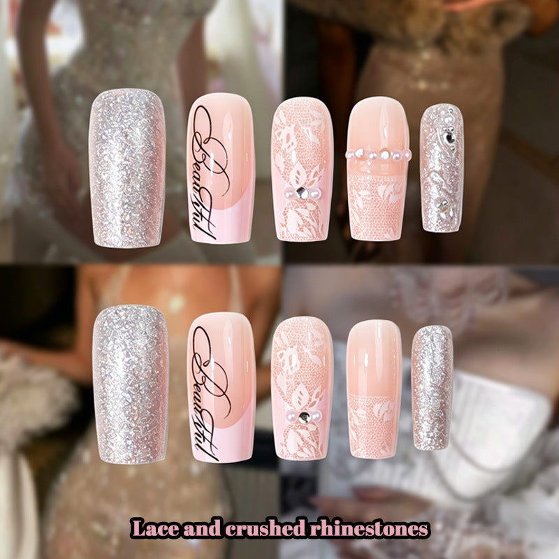 Schimmernde elegante Press-On-Nagelspitzen Brehn