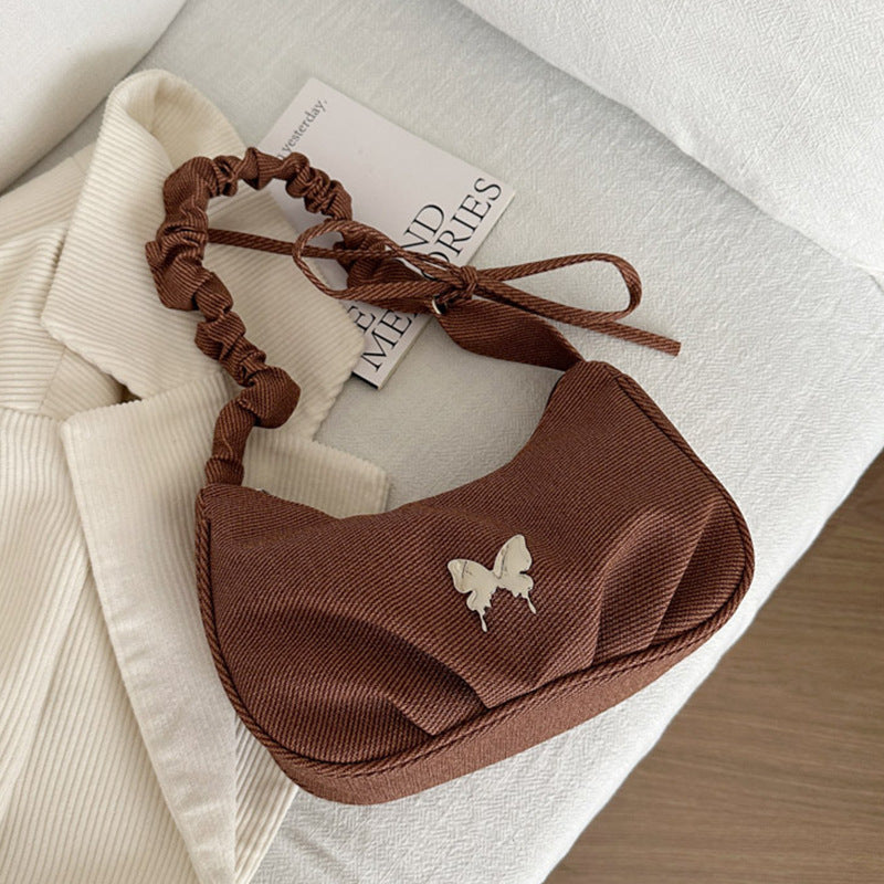 Elegante Textil Mini Schultertasche