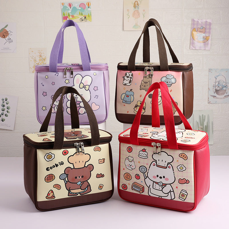 Isolierter Cartoon Lunch Tote Brehn