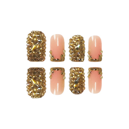Glamouröse mit Strass verzierte Nagelerweiterungen Brehn