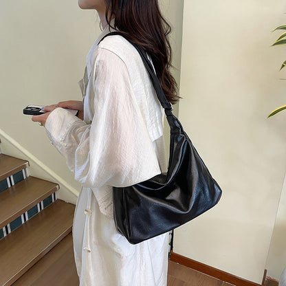 Lässige Faux-Leder Hobo-Tasche